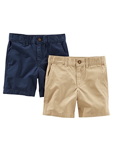 Simple Joys by Carter's Baby Boys' Toddler Flat Front Shorts, 2-Pack Simple Joys by Carter's Baby Boys' Toddler Flat Front Shorts, 2-Pack